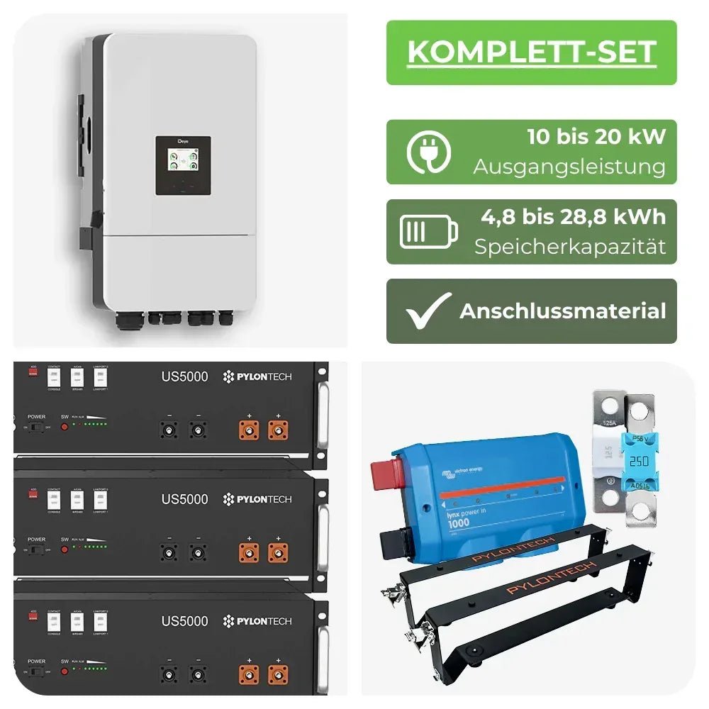 Deye Hybrid-Wechselrichter SG05LP3 mit Pylontech US5000 1-C Batteriespeicher - Speicher-Solaranlage.de