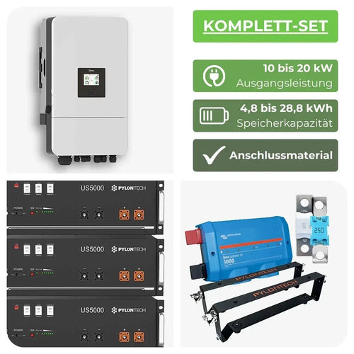 Deye Hybrid-Wechselrichter SG05LP3 mit Pylontech US5000 1-C Batteriespeicher - Speicher-Solaranlage.de